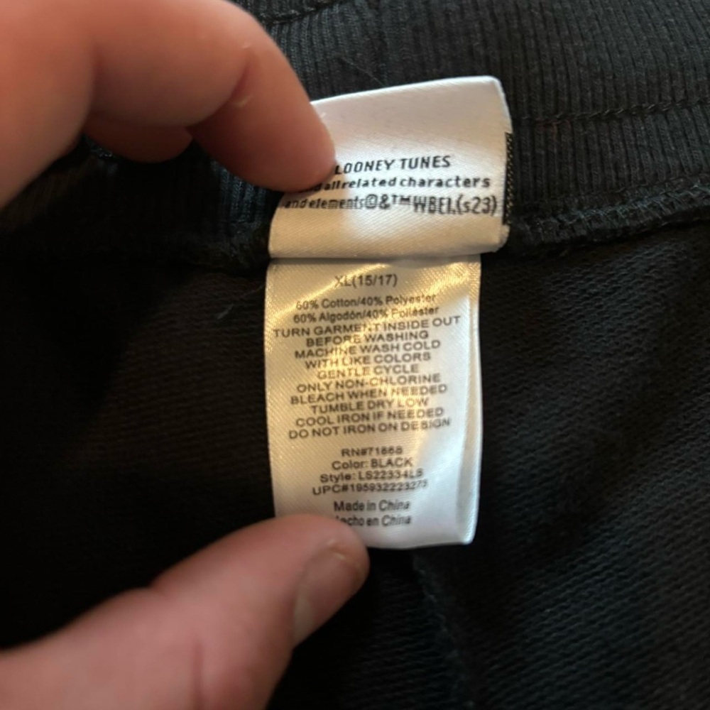 Warner Bros. Black Athletic Shorts with Looney Tunes Characters - Picture 6 of 6